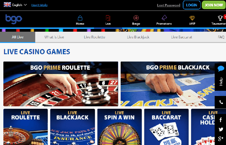 bgo Casino Live Spiele