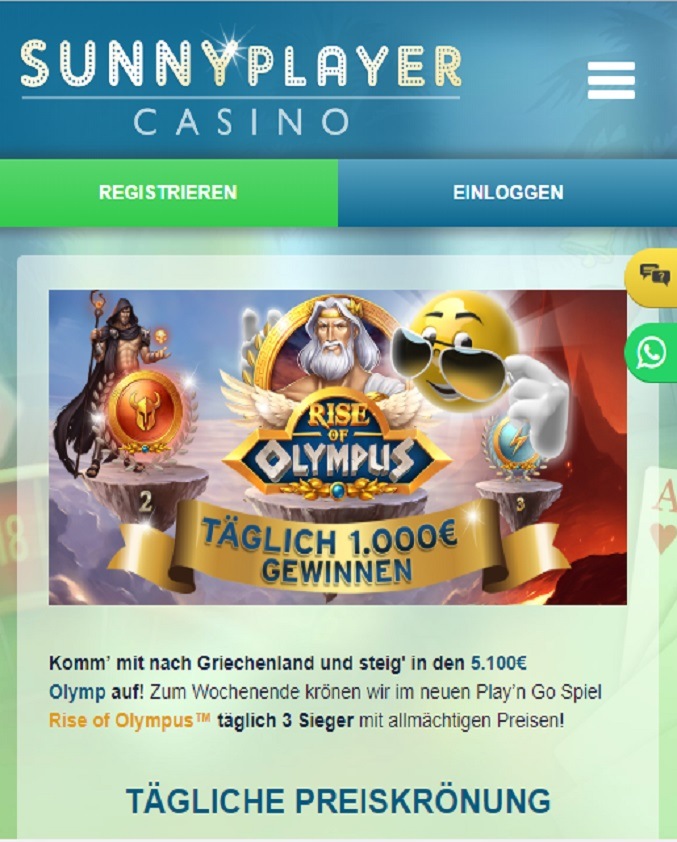 Boni und Promotionen bei Sunnyplayer Casino